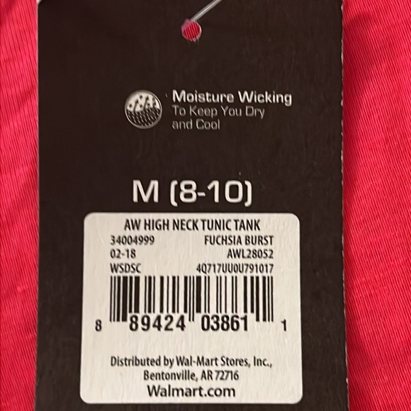 NWT Pink Muscle Athletic Tank Top - Picture 3 of 4